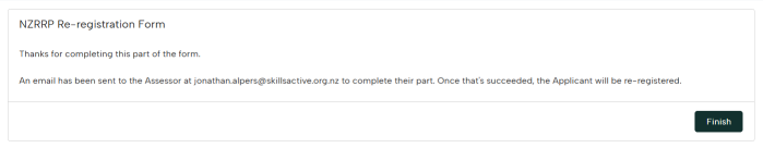 Email to assessor